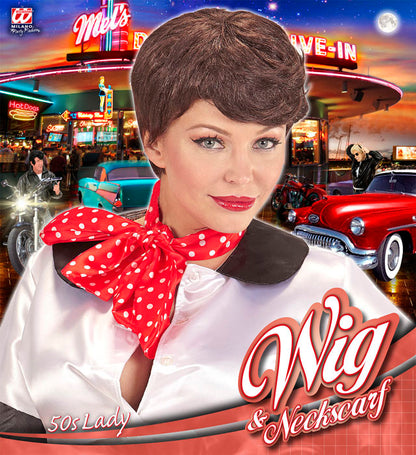 50S Wig With Neckscarf