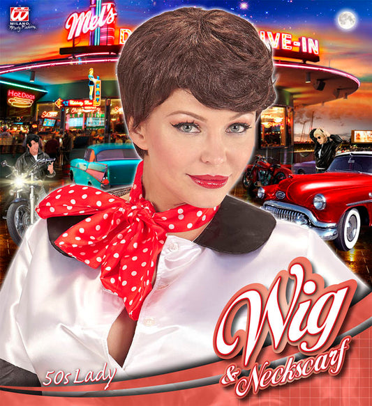 50S Wig With Neckscarf