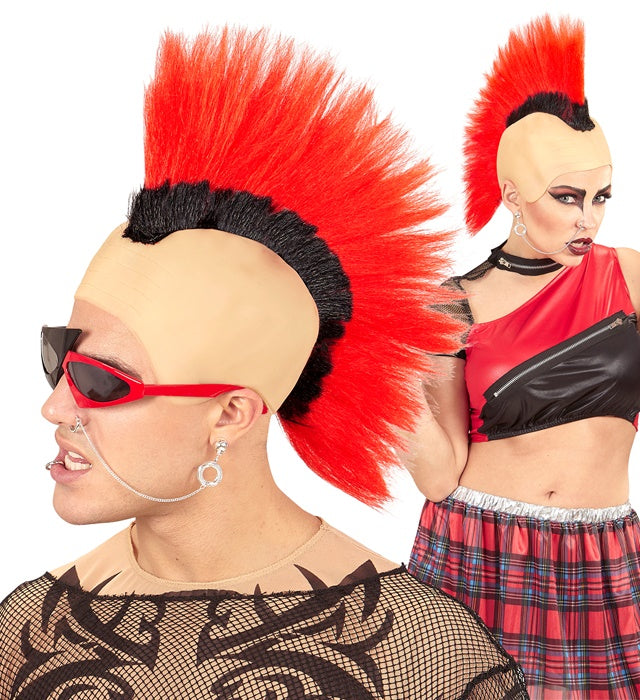 Red Crest Punk Headpiece
