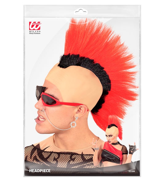 Red Crest Punk Headpiece