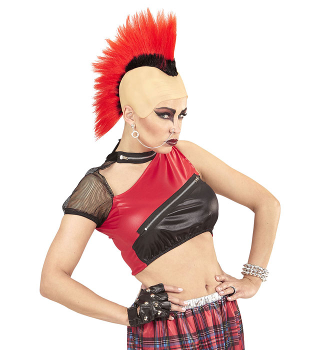 Red Crest Punk Headpiece