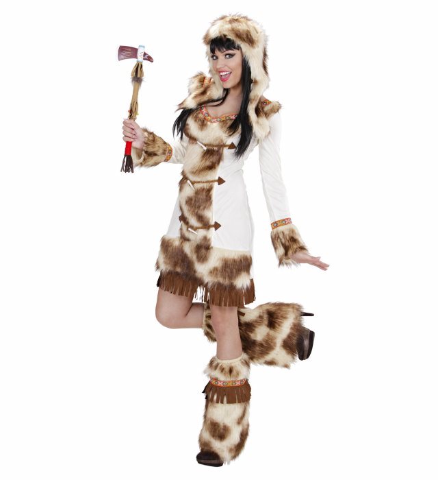 Weeko Indian Girl  Dress, Hood, Leg Warmers 