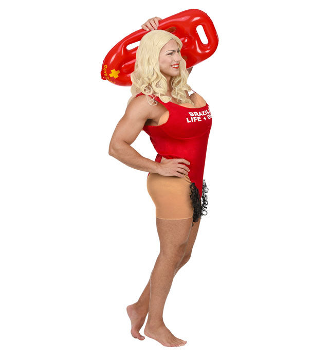 Brazilian Lifeguard  Hairy Costume With Oversized Boobs 