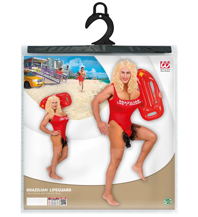 Brazilian Lifeguard  Hairy Costume With Oversized Boobs 