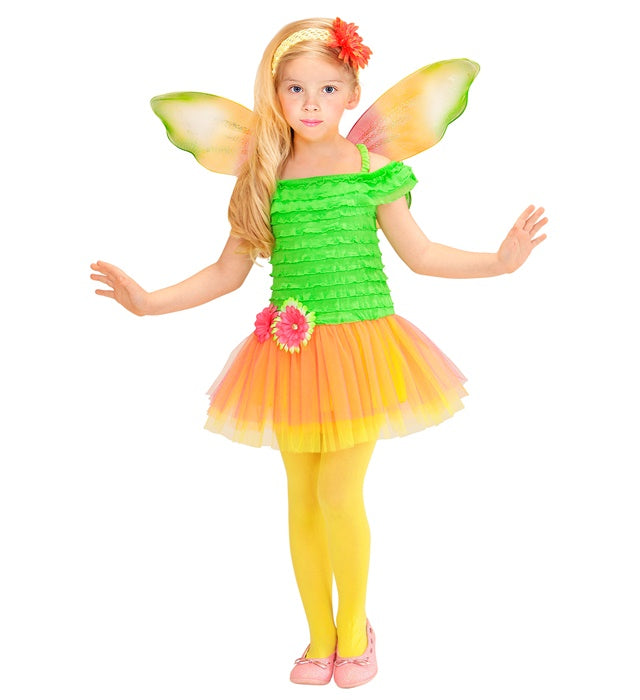Flower Fairy  Dress, Wings, Headband With Flower 