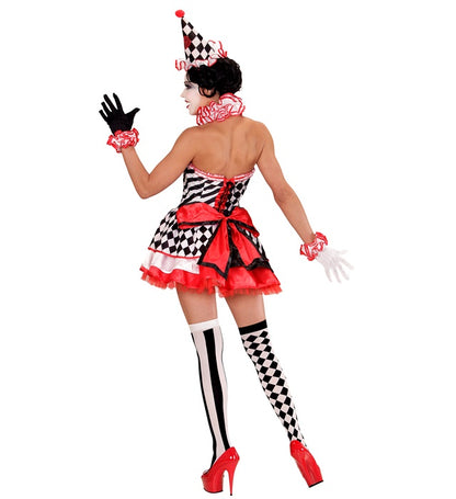 Pierrot Girl  Dress, Ruff, Cuffs, Mini Hat 
