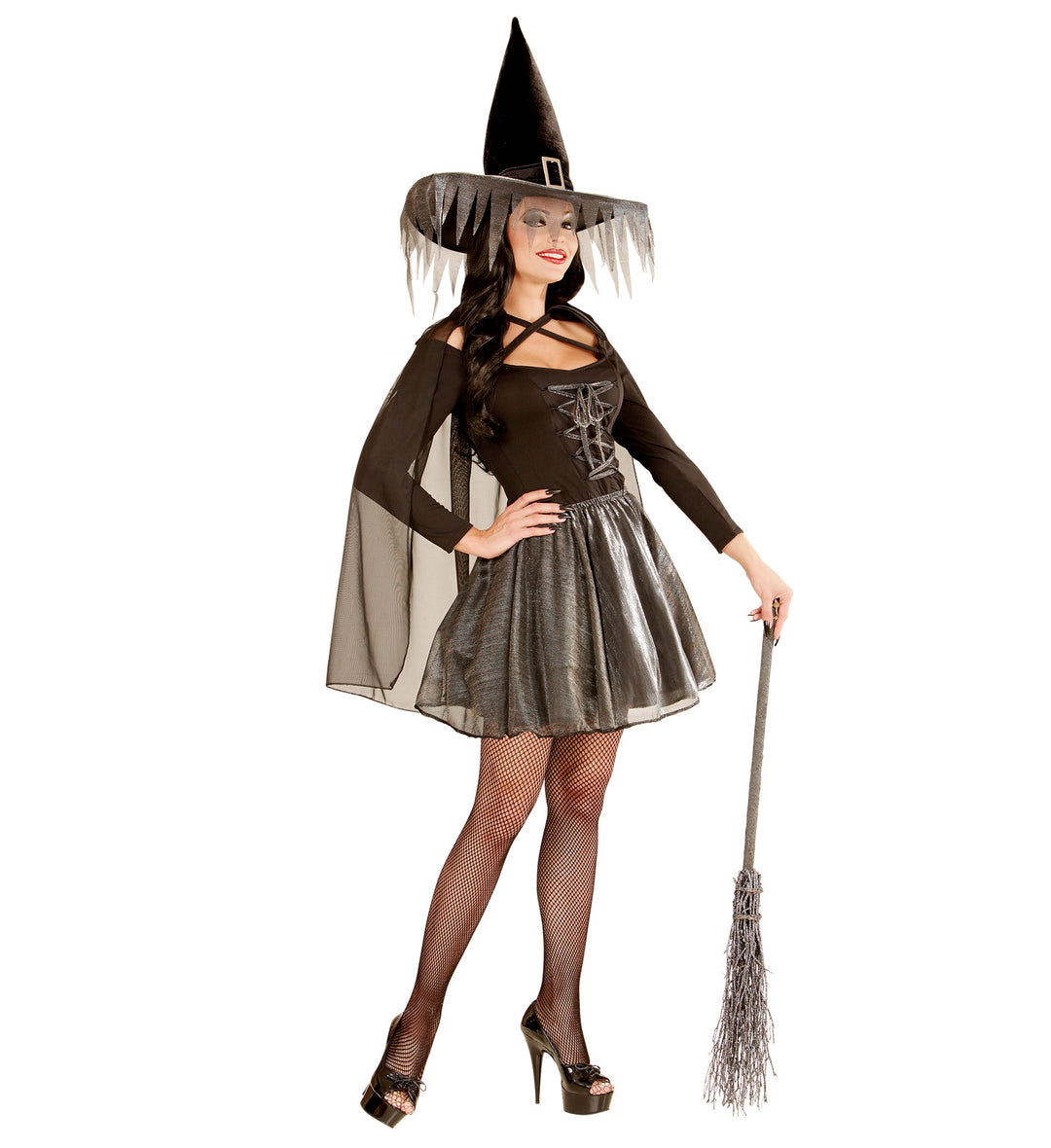 Silver Glimmer Witch  Shirt, Skirt, Cape, Hat 