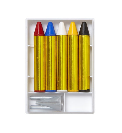 Set Of 5 Makeup Sticks With Sharpener