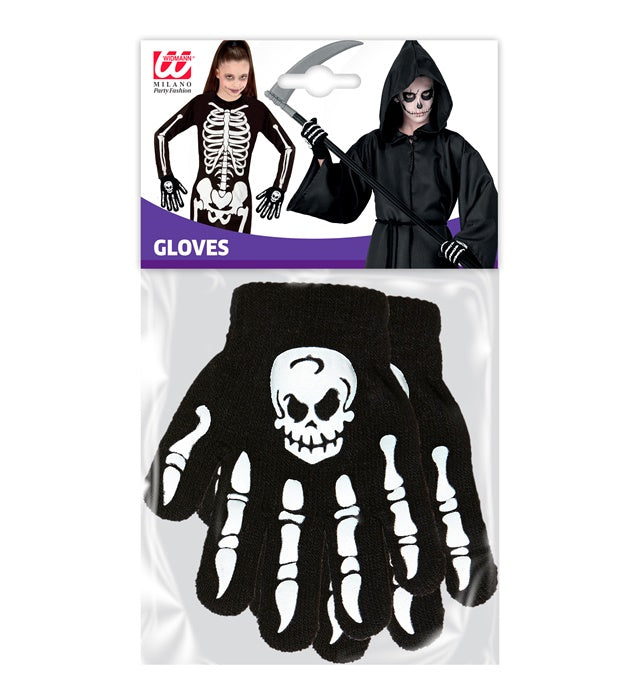 Bones Gloves With Skullchild Size - In Wool