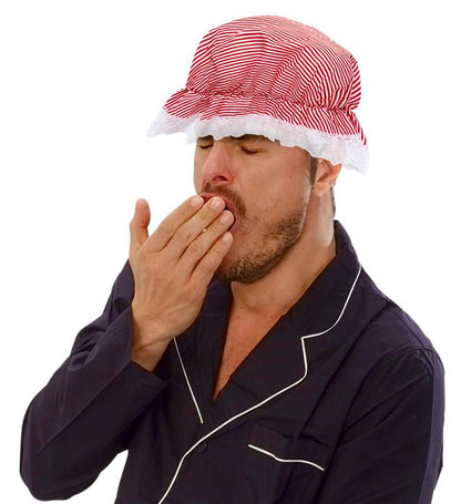 White/Red Striped Bonnet