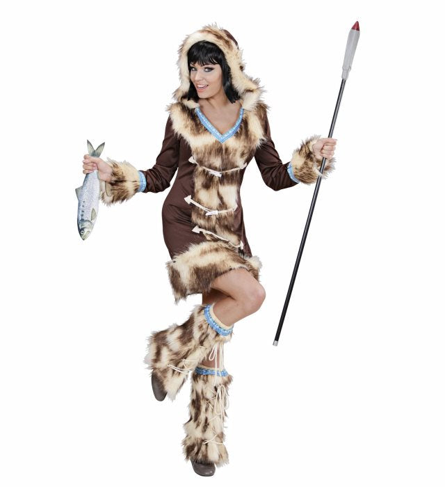 Aikaa Eskimo Girl  Hooded Dress, Leg Warmers 