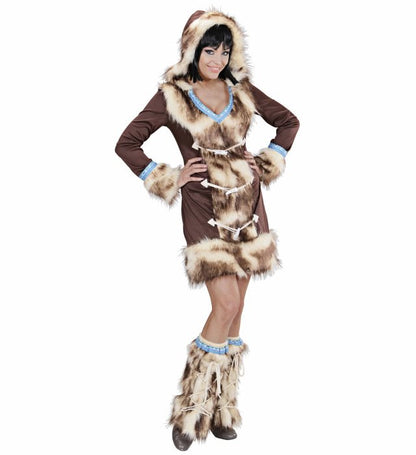 Aikaa Eskimo Girl  Hooded Dress, Leg Warmers 
