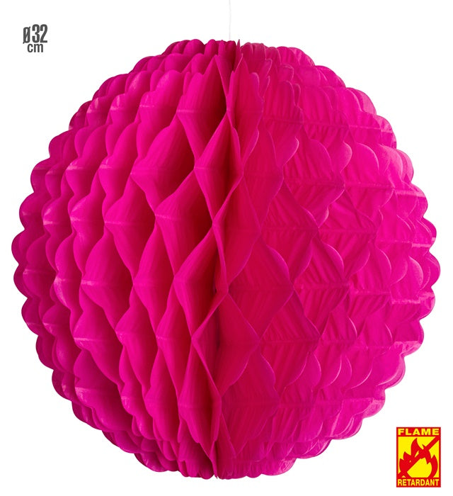 Magenta Honeycomb Globe Ø 32 Cm - Flame Retardant