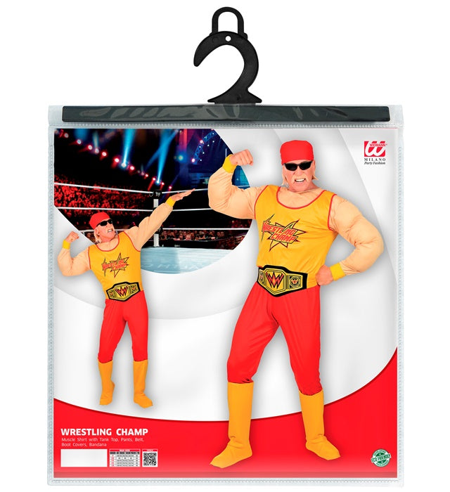 Wrestling Champ  Muscle Overalls, Belt, Boot Covers, Bandana 