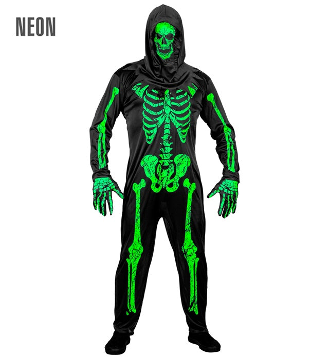 Neon Skeleton  Overalls, Gloves, Mask 