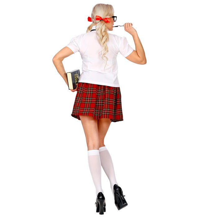 School Girl  Shirt, Skirt, Necktie, Bow Hair Clips 