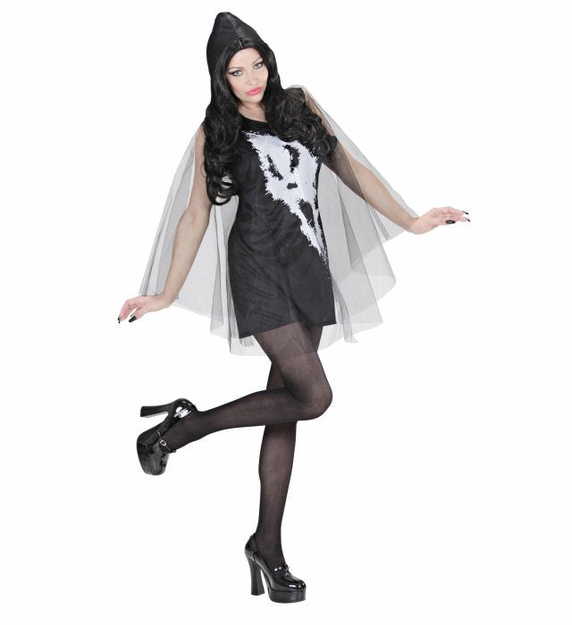 Screaming Ghost Lady  Hooded Dress, Poncho 