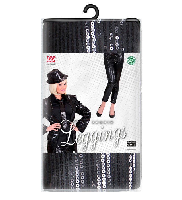 Black Sequin Leggings