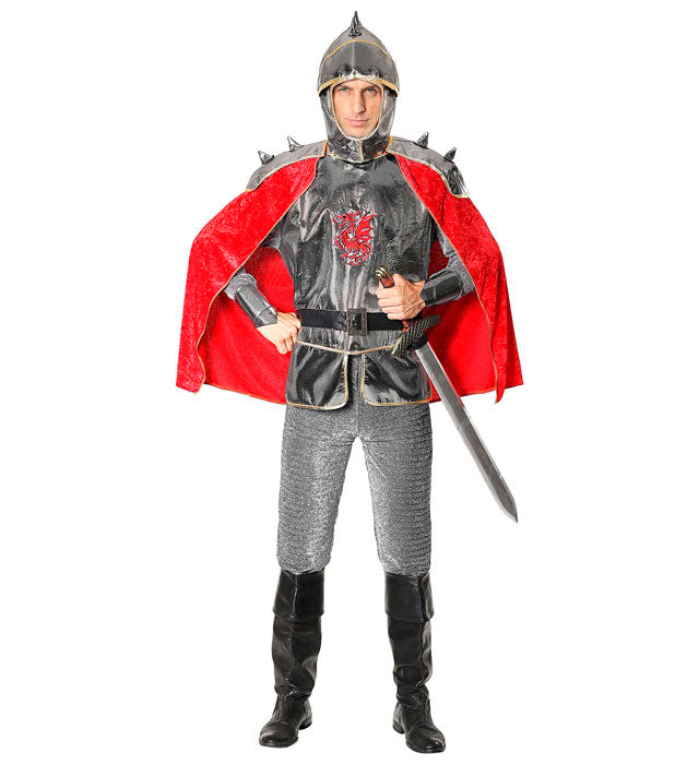 Knight  Tunic With Armour & Cape, Belt, Helmet 
