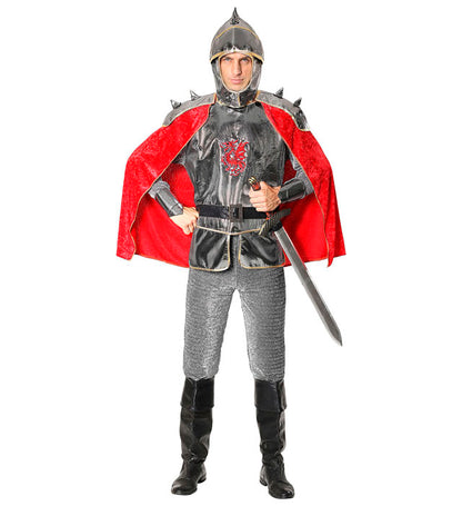 Knight  Tunic With Armour & Cape, Belt, Helmet 