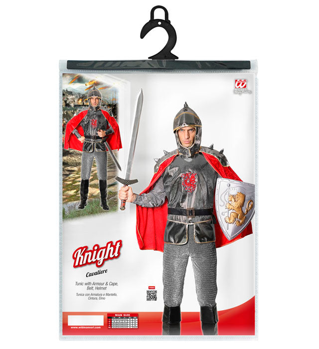 Knight  Tunic With Armour & Cape, Belt, Helmet 