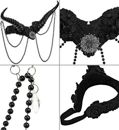 Headpiece Horns Black