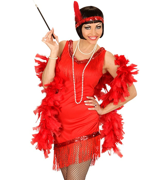 Flapper  Dress, Headband With Feather 