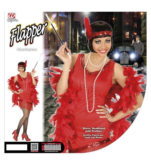 Flapper  Dress, Headband With Feather 