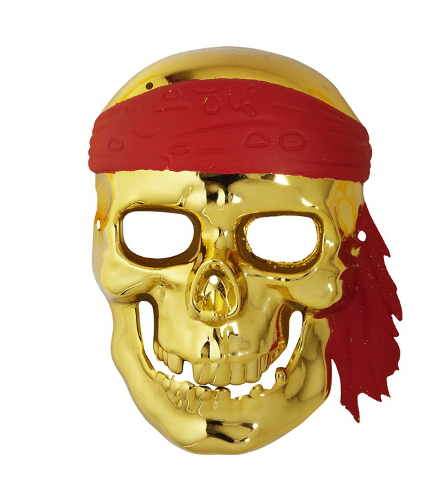 Gold Pirate Skull Mask