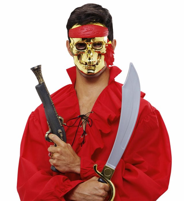 Gold Pirate Skull Mask