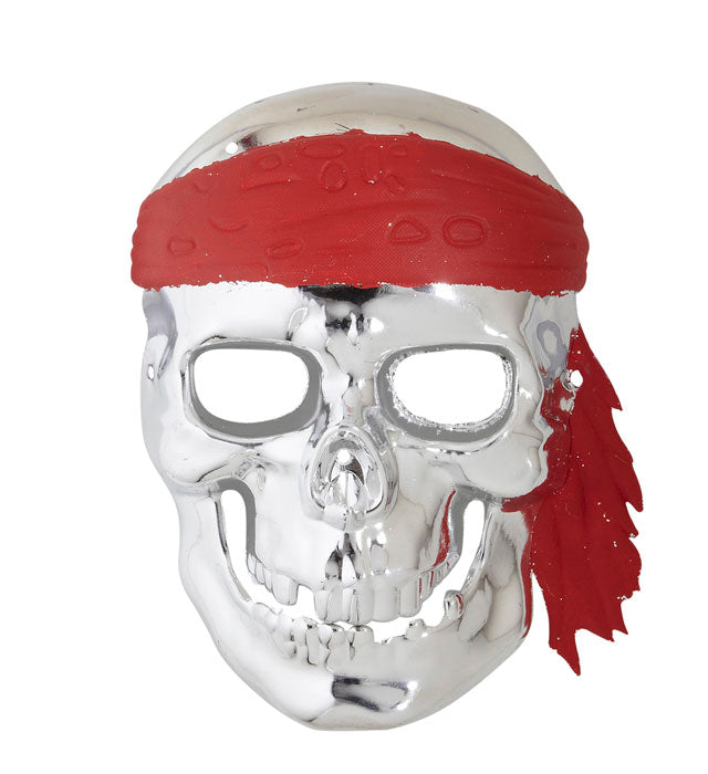 Silver Pirate Skull Mask