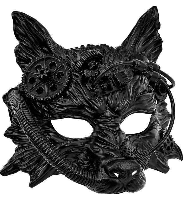 Mask Steampunk Wolf Black