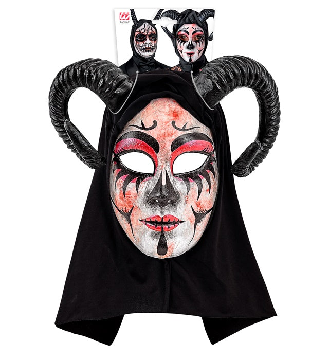 Mask Hooded Commedia Dell'Arte Demon Woman