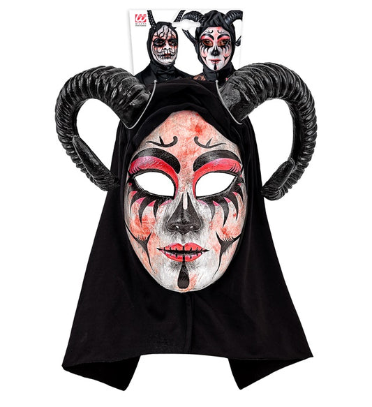 Mask Hooded Commedia Dell'Arte Demon Woman
