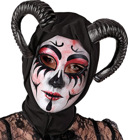 Mask Hooded Commedia Dell'Arte Demon Woman