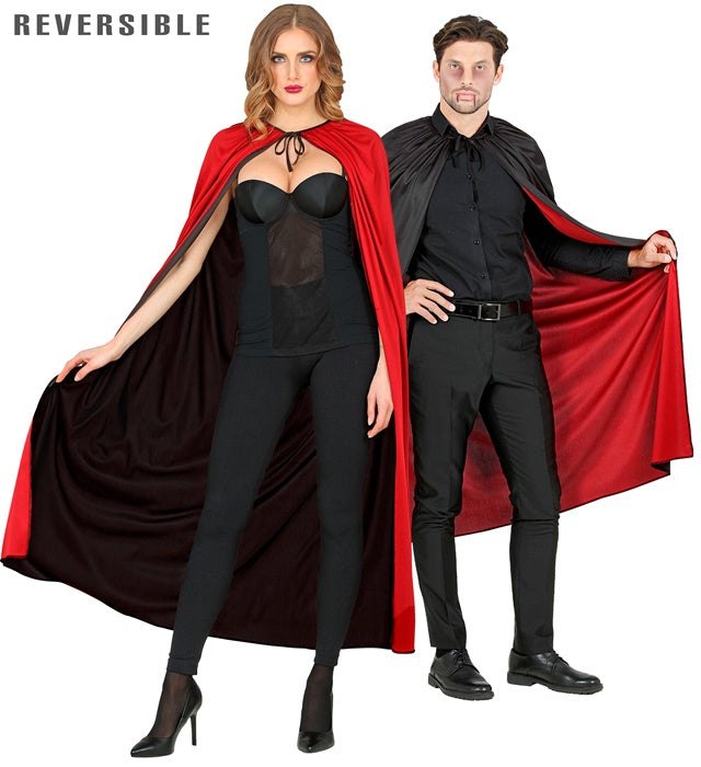 Black/Red Reversible Cape 130 Cm