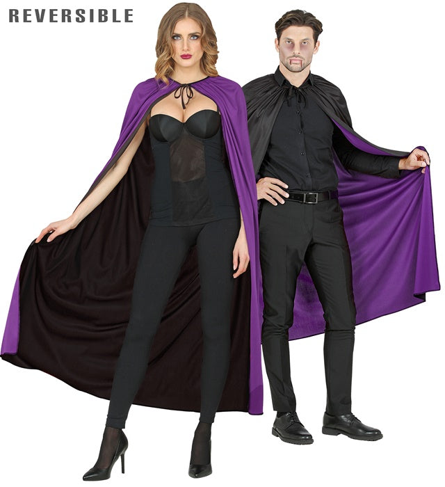 Black/Purple Reversible Cape 130 Cm