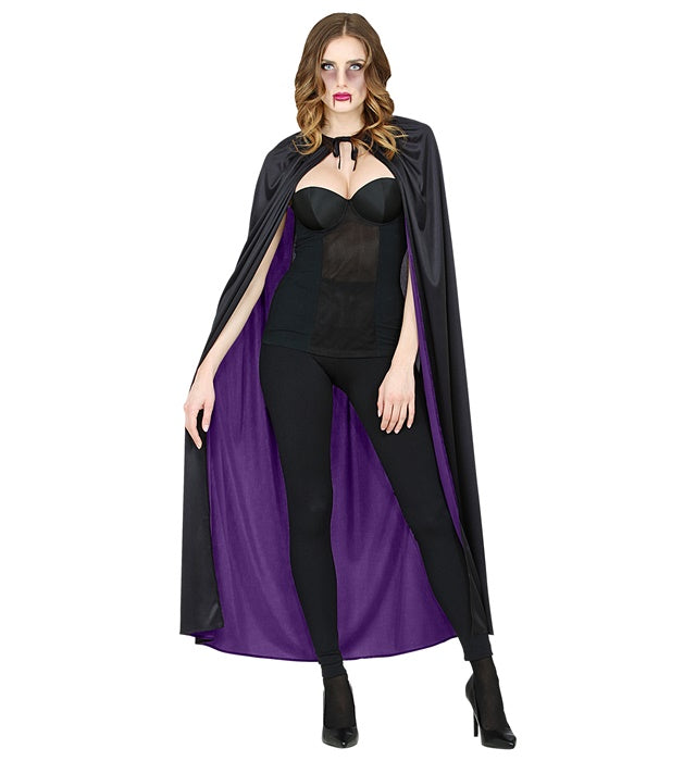 Black/Purple Reversible Cape 130 Cm