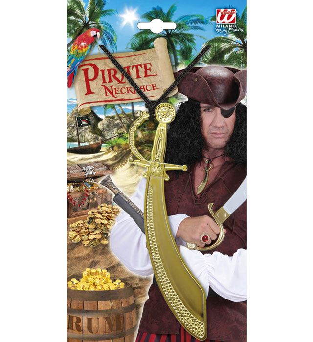 Gold Pirate Cutlass Necklace