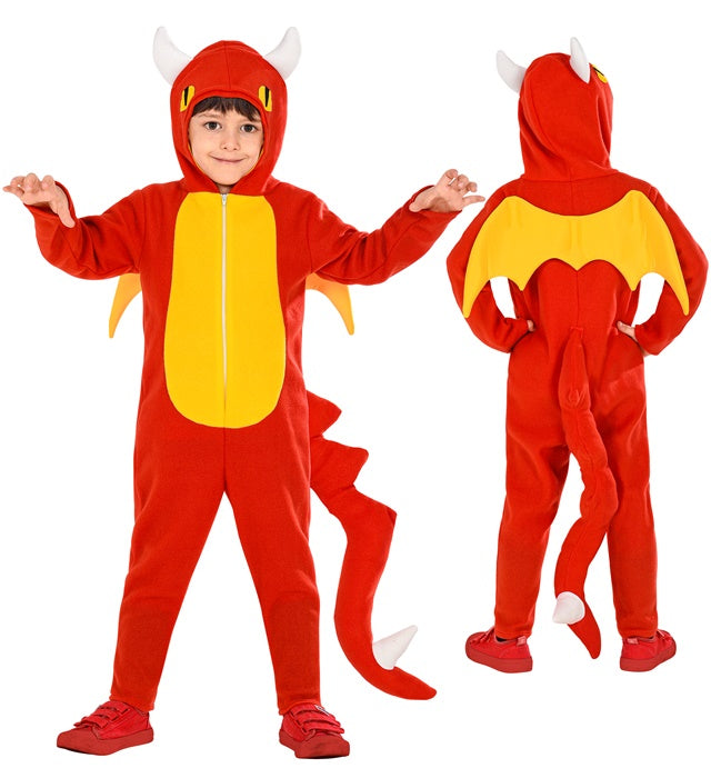 Dragon  Hooded Jumpsuit, Wings, Tail 