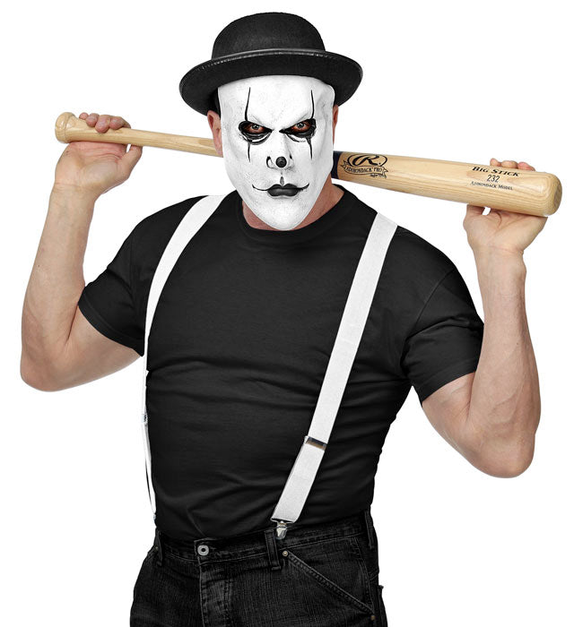 Harlequin Half-Face Mask With Bowler Hat