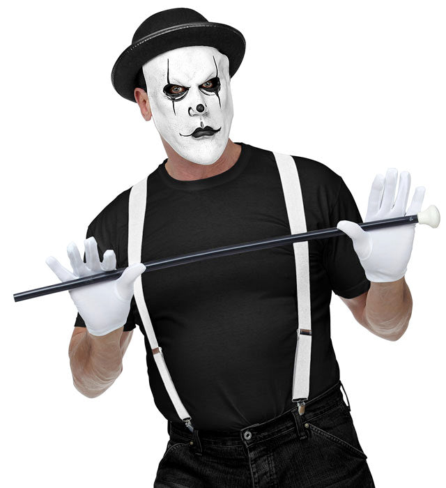 Harlequin Half-Face Mask With Bowler Hat