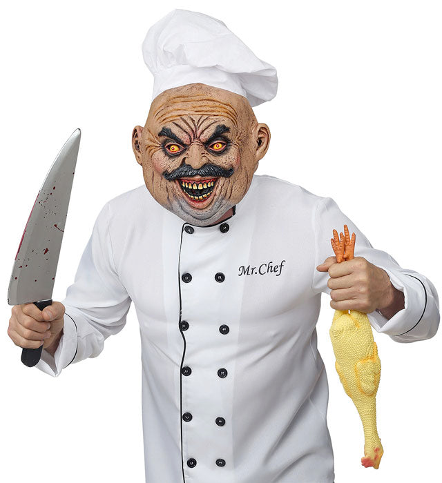 Evil Cook Full Head Mask With Hat