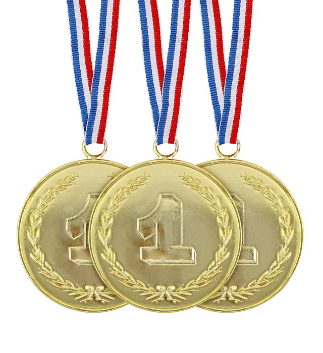 Set Of 3 Gold Medals
