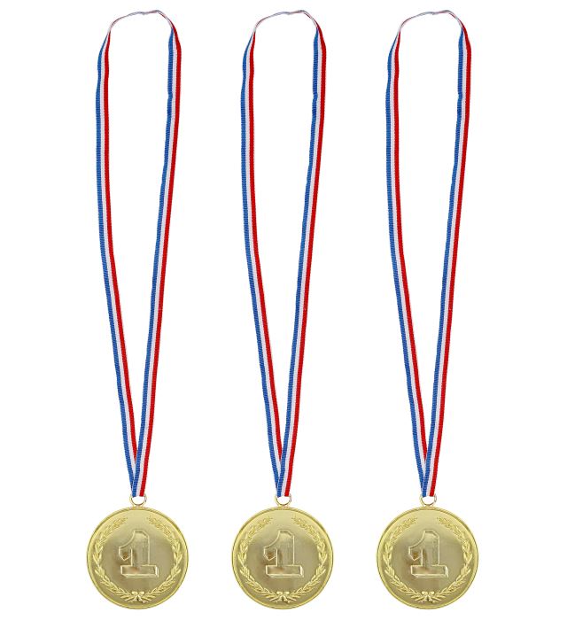 Set Of 3 Gold Medals