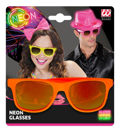 80'S Neon Orange Glasses With Revo Lenses
