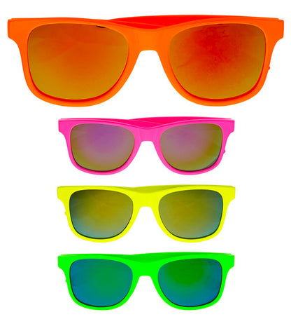 80'S Neon Glasses With Revo Lenses 4 Colors Assorted