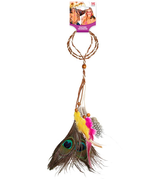 Multicolor Indian Feather Headband