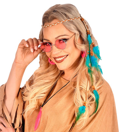 Turquoise Indian Feather Headband