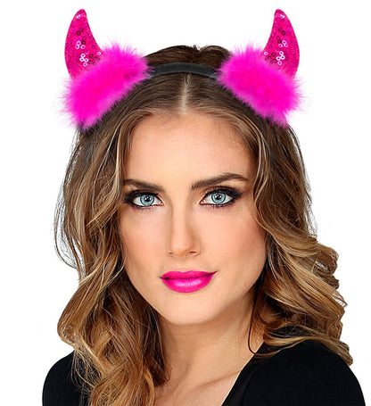 Pink Sequin Horns